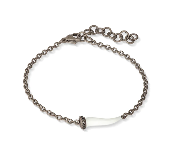 Bracciale Mano-J. in Titanio Diamante Black 0.06 Ct CHBRT5BBRKSM_BIANCO - CHBRT5BBRKSM_BIANCO